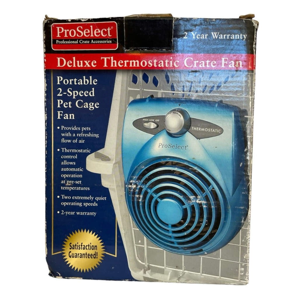 Pro Select Silver Quiet Battery Cool Pup Crate Fan - Picture 4 of 13